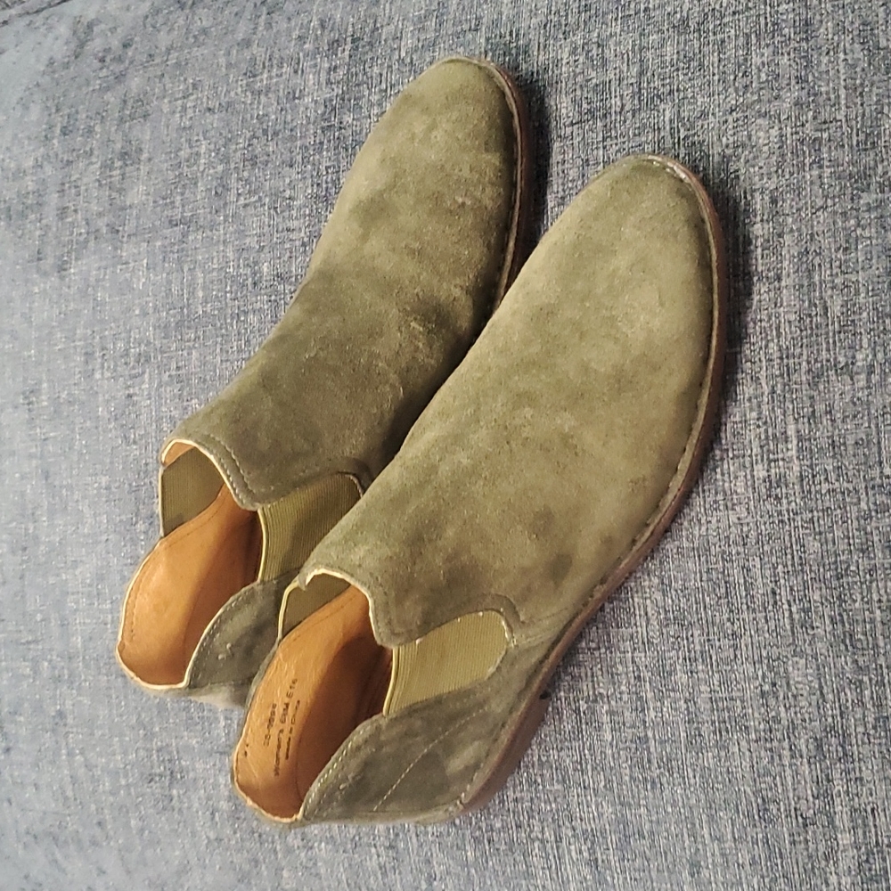 TRASK Green Allison Chelsea Booties